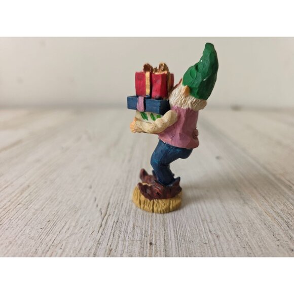 Vintage elf present figurine village Xmas decor unique - Picture 4 of 8